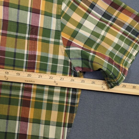 Chaps Ralph Lauren Vtg Shirt Men's L Multicolor Paid Loop Collar Short Sleeve - Picture 5 of 8